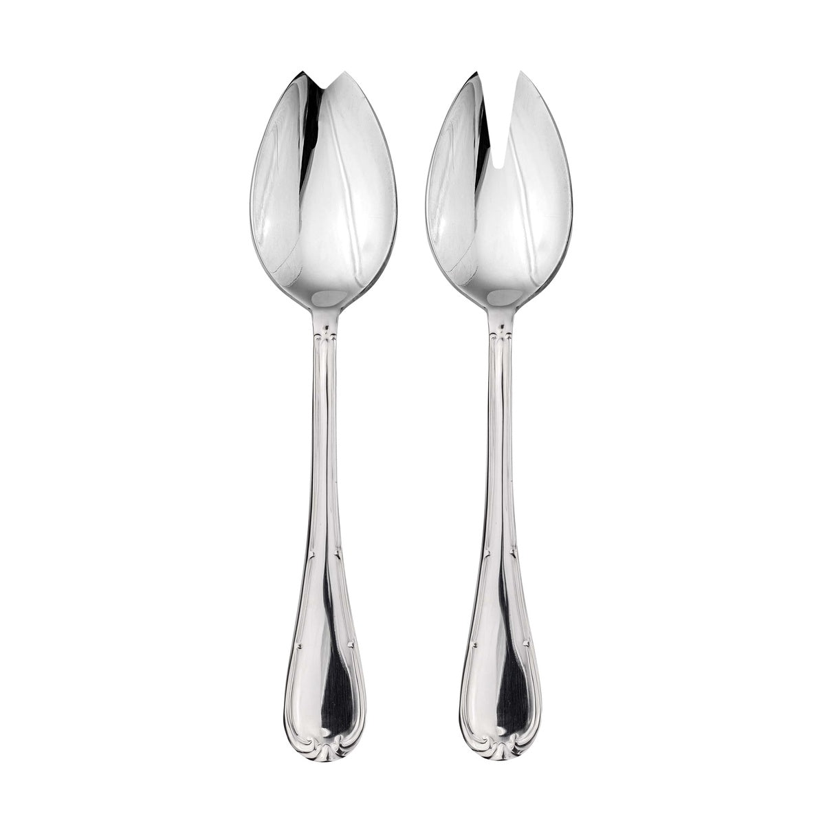  Mepra Raffaello Salad Serving Set - Silver - Bonton