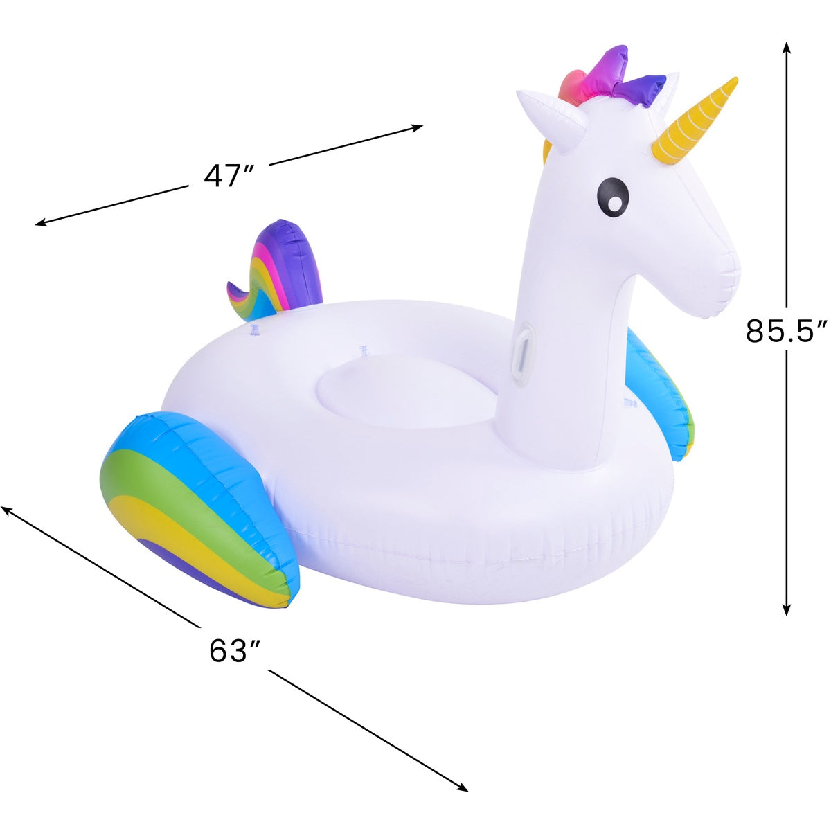  Pool Central 7' Inflatable Rainbow Unicorn Jumbo Pool Float - Default Title - Bonton