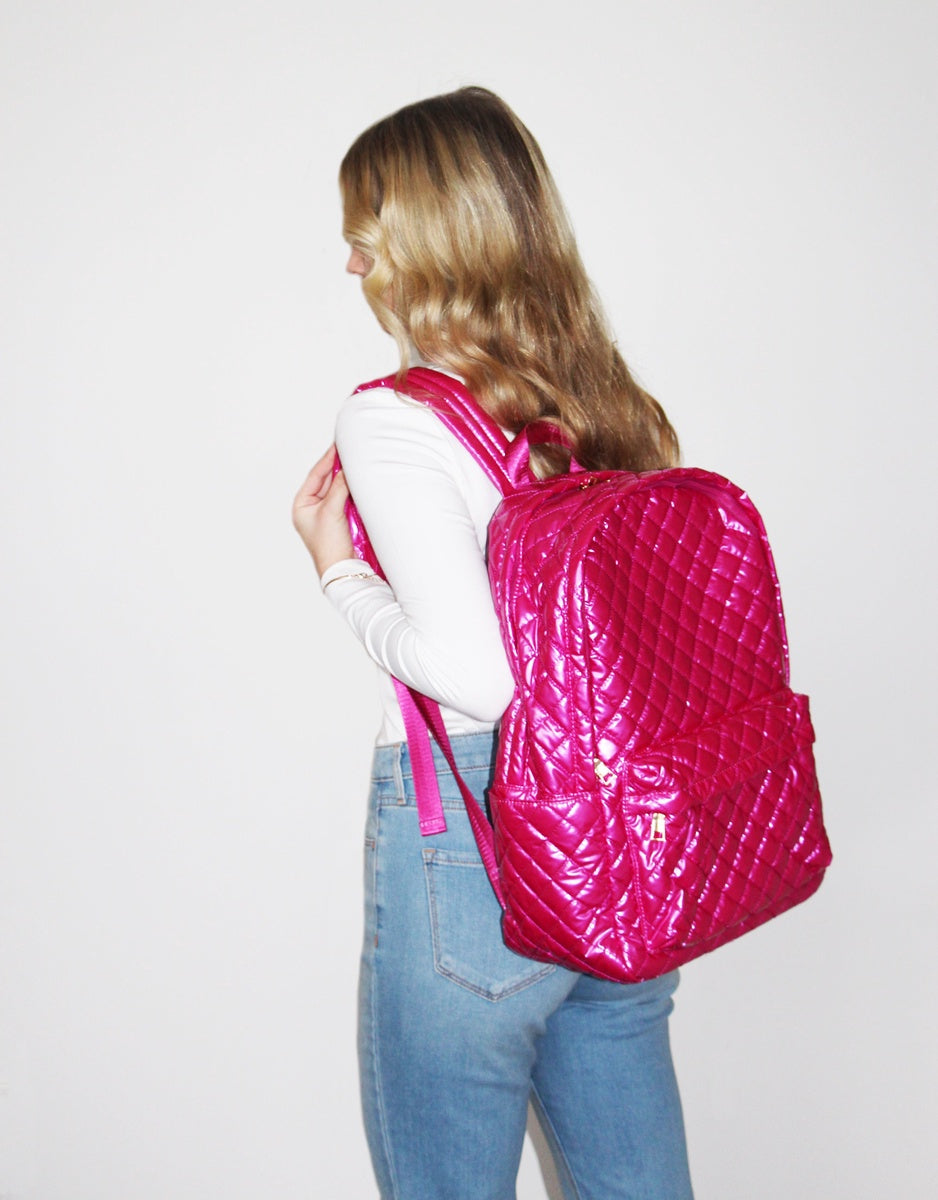  Lemonbella Debra Diamond Backpack Vibrant Fuschia - Champagne - Bonton