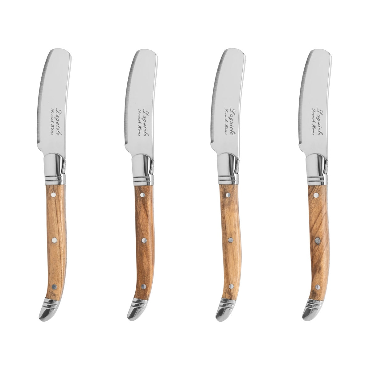  French Home Connoisseur Laguiole Set of 4 Spreaders With Olive Wood Handles - Default Title - Bonton