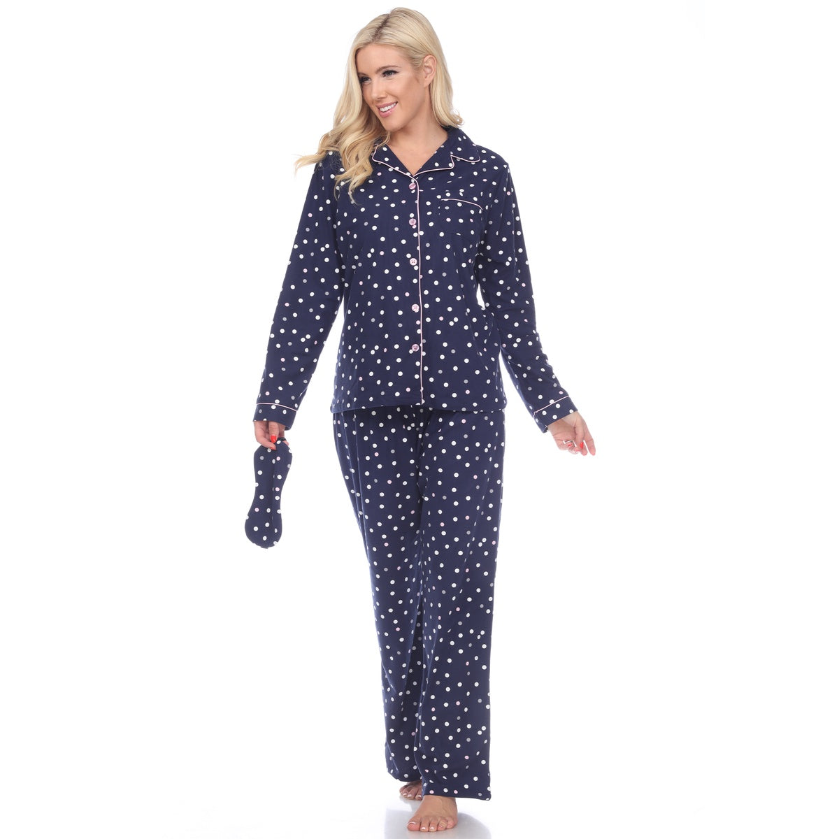  White Mark Women's Three Piece Pajama Set - L - Bonton