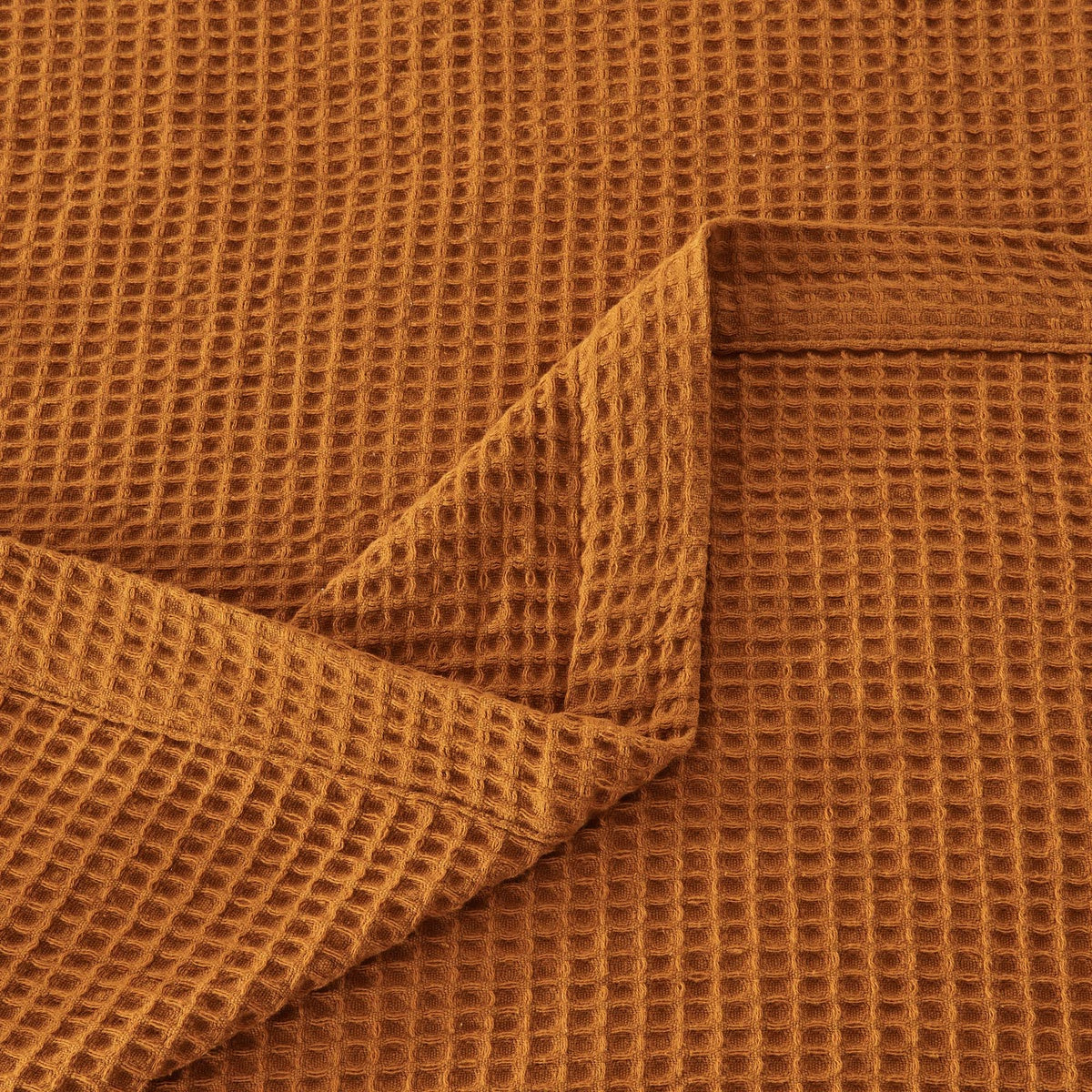  Patina Vie Maison Patina Vie Maison 100% Cotton All-Season Waffle Weave Knit Throw Blanket - Full / Queen - Bonton