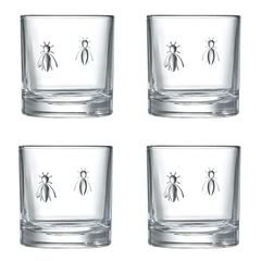 Bee Whiskey Glasses - Set of 4