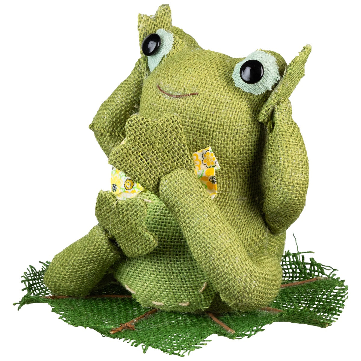  Northlight Sitting and Smiling Frog With Bowtie Spring Decoration - 7.5