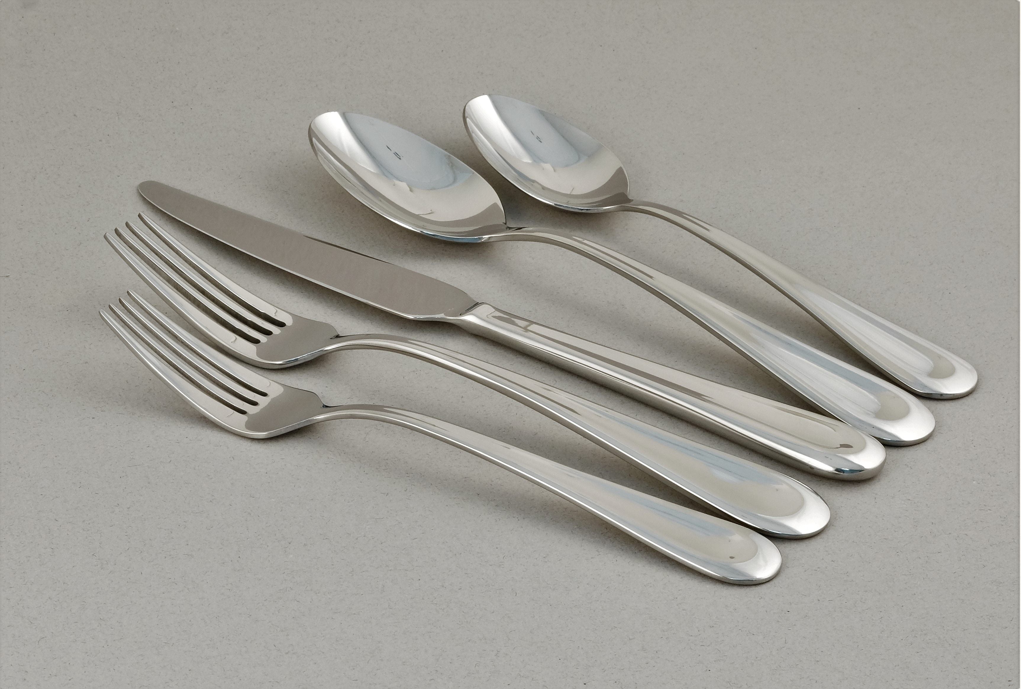  Ginkgo Corrie Stainless Steel Flatware 20 Piece Set - Mirror Stainless Sateel - Bonton