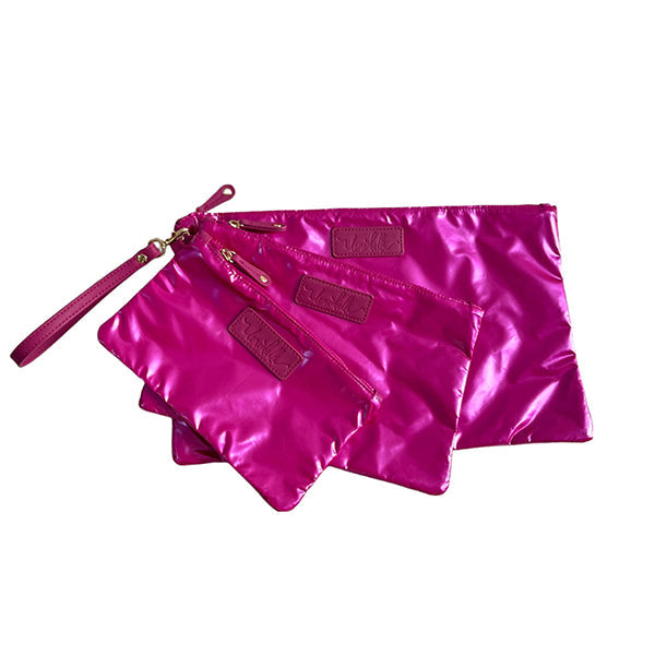  Lemonbella The Carly Trio Wristlet Rose - Vibrant Fuschia - Bonton