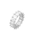  By Adina Eden Baguette Eternity Band Silver - Silver - Bonton