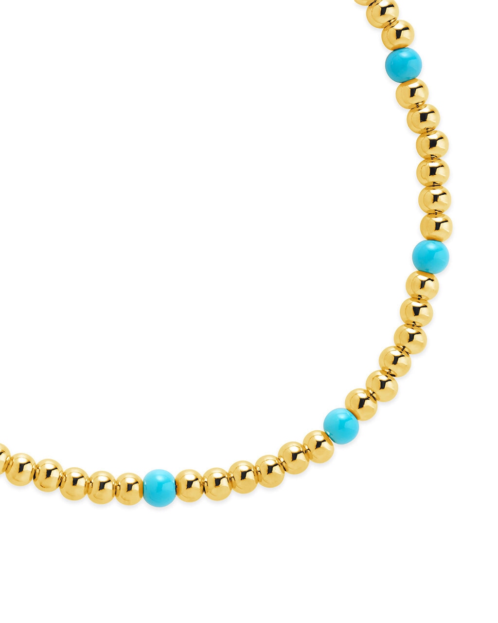  Sterling Forever Calypso Beaded Anklet - Gold - Bonton