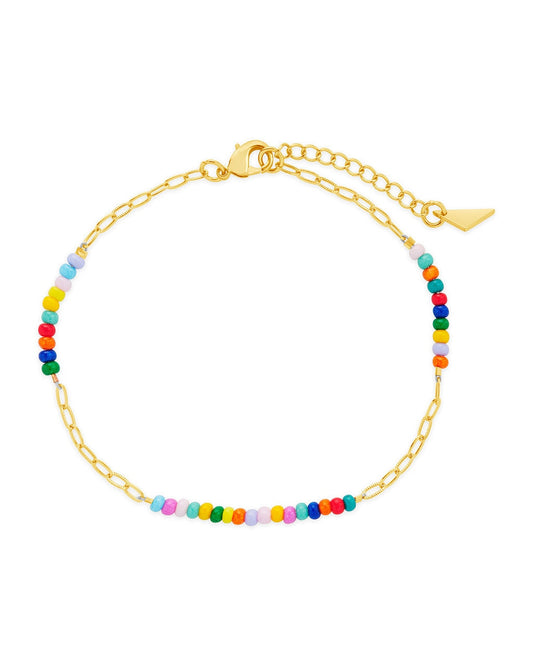 Iridiana Beaded Anklet