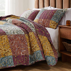 Paisley Slumber Oversized Reversible Quilt Set