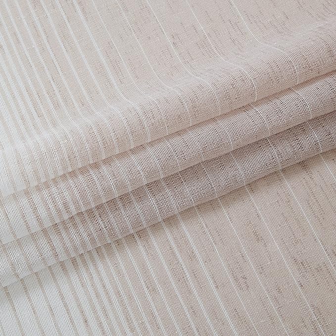  Dainty Home Linea Curtain Panel Pair - Sand - Bonton