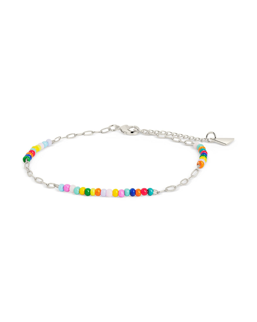  Sterling Forever Iridiana Beaded Anklet - Gold - Bonton