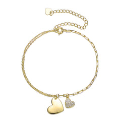 Kids 18K Gold Plated Cubic Zirconia Adjustable Bracelet