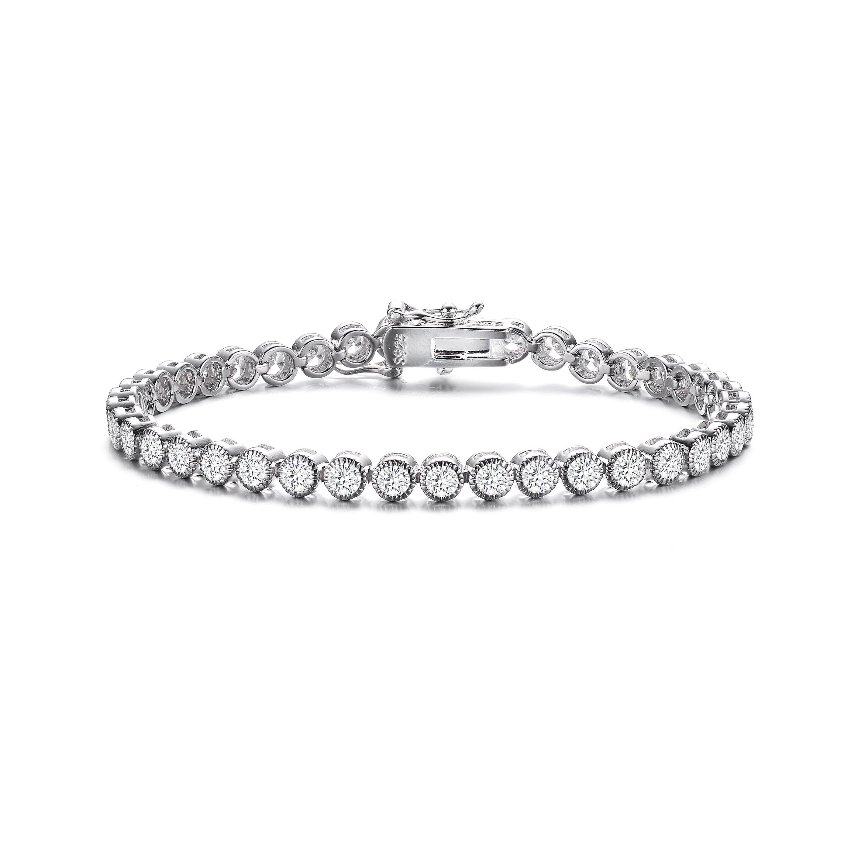  Rachel Glauber Rhodium Plated Cubic Zirconia Bracelet - Default Title - Bonton