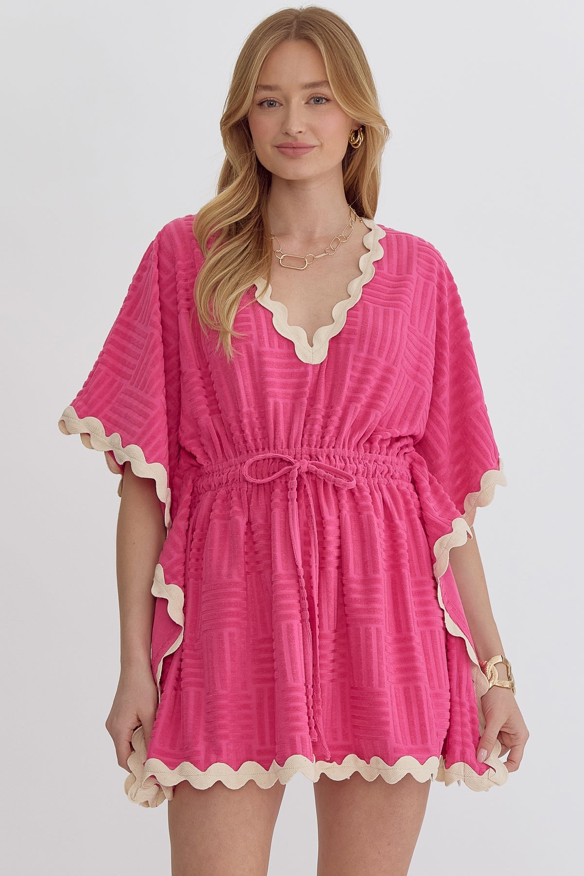  Lemonbella The Marin Terry Swim Cover Dress - Large - Bonton