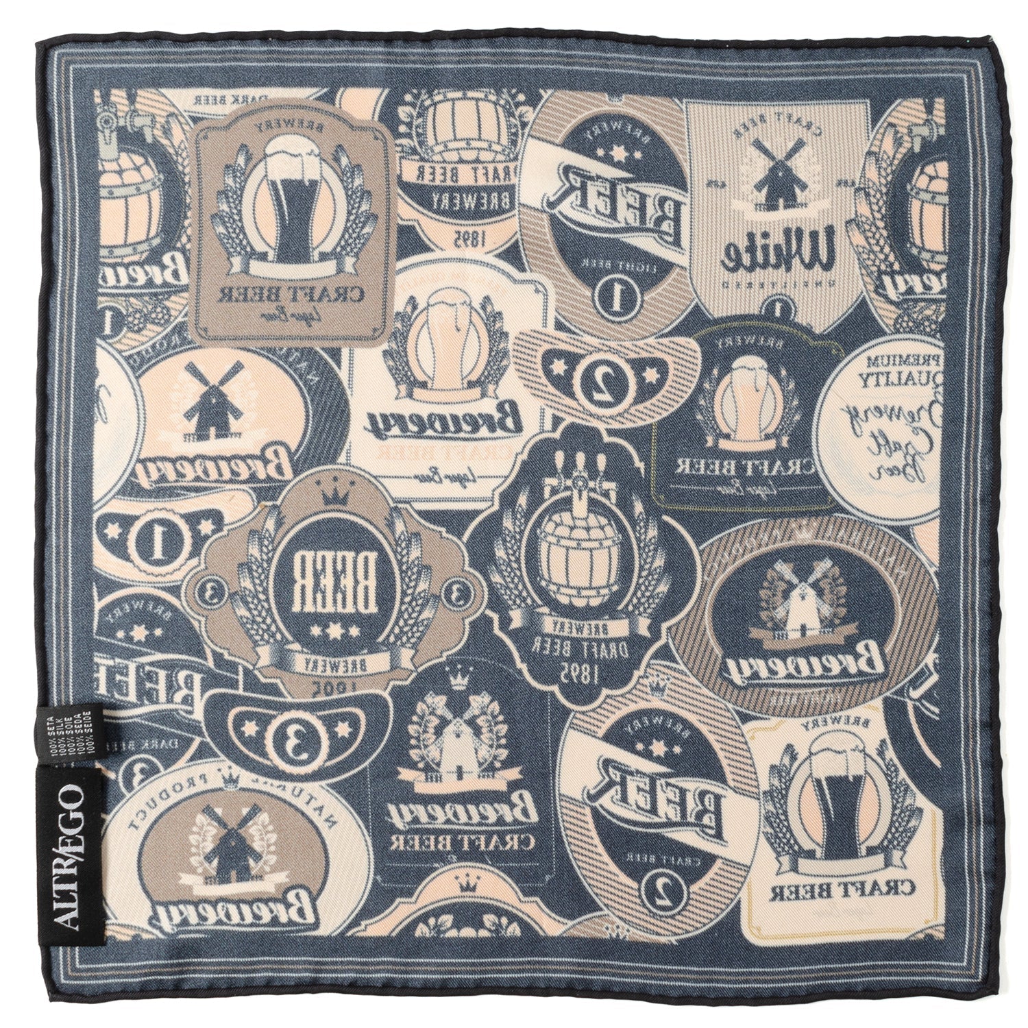  Cufflinks Beer Aficionado Black Multi Pocket Square - Default Title - Bonton