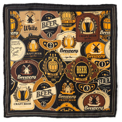 Beer Aficionado Black Multi Pocket Square