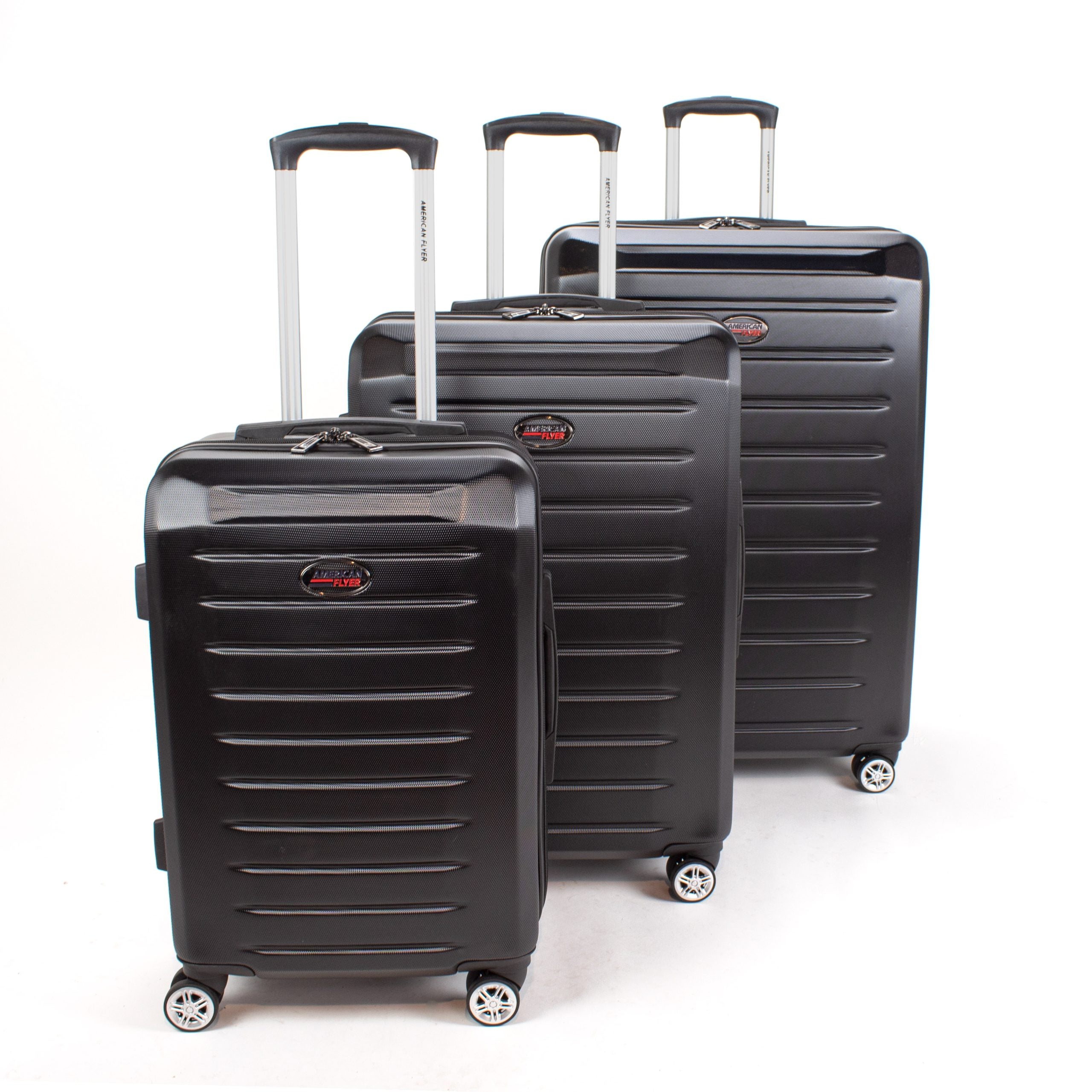  American Flyer American Flyer Seger 3-Piece Hardside Spinner Luggage Set - Plum - Bonton