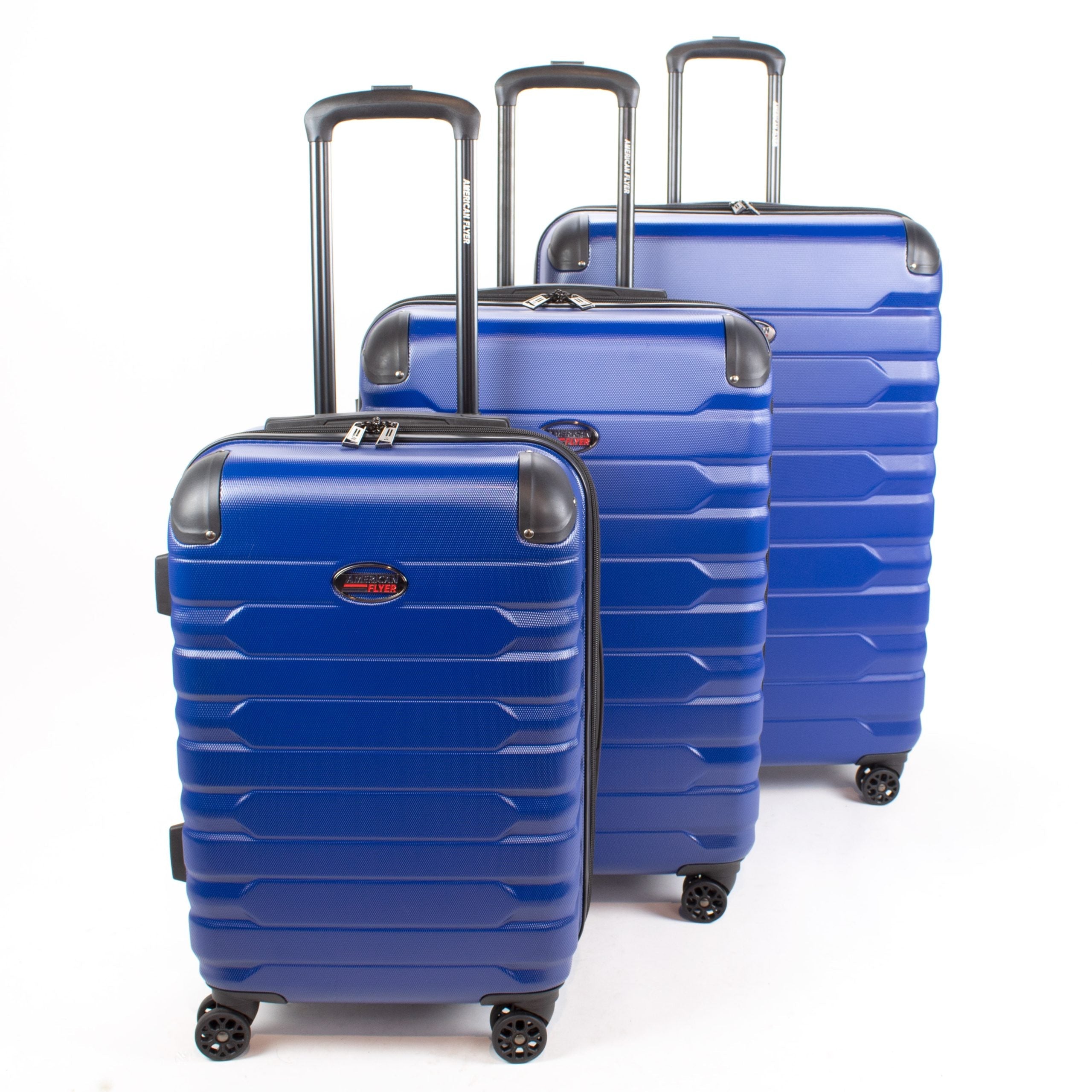  American Flyer American Flyer Mina 3-Piece Hardside Spinner Luggage Set - Red - Bonton