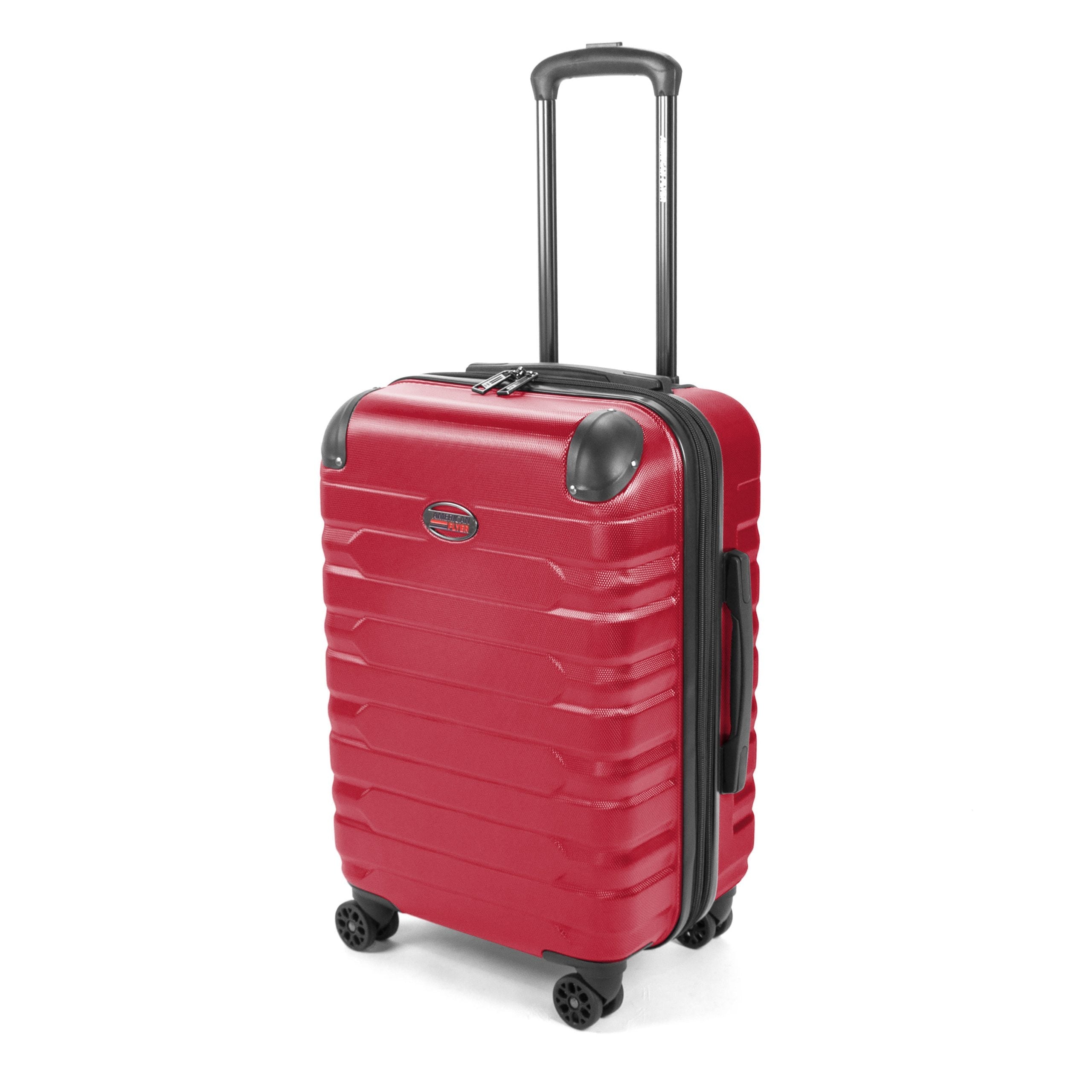  American Flyer American Flyer Mina 3-Piece Hardside Spinner Luggage Set - Red - Bonton