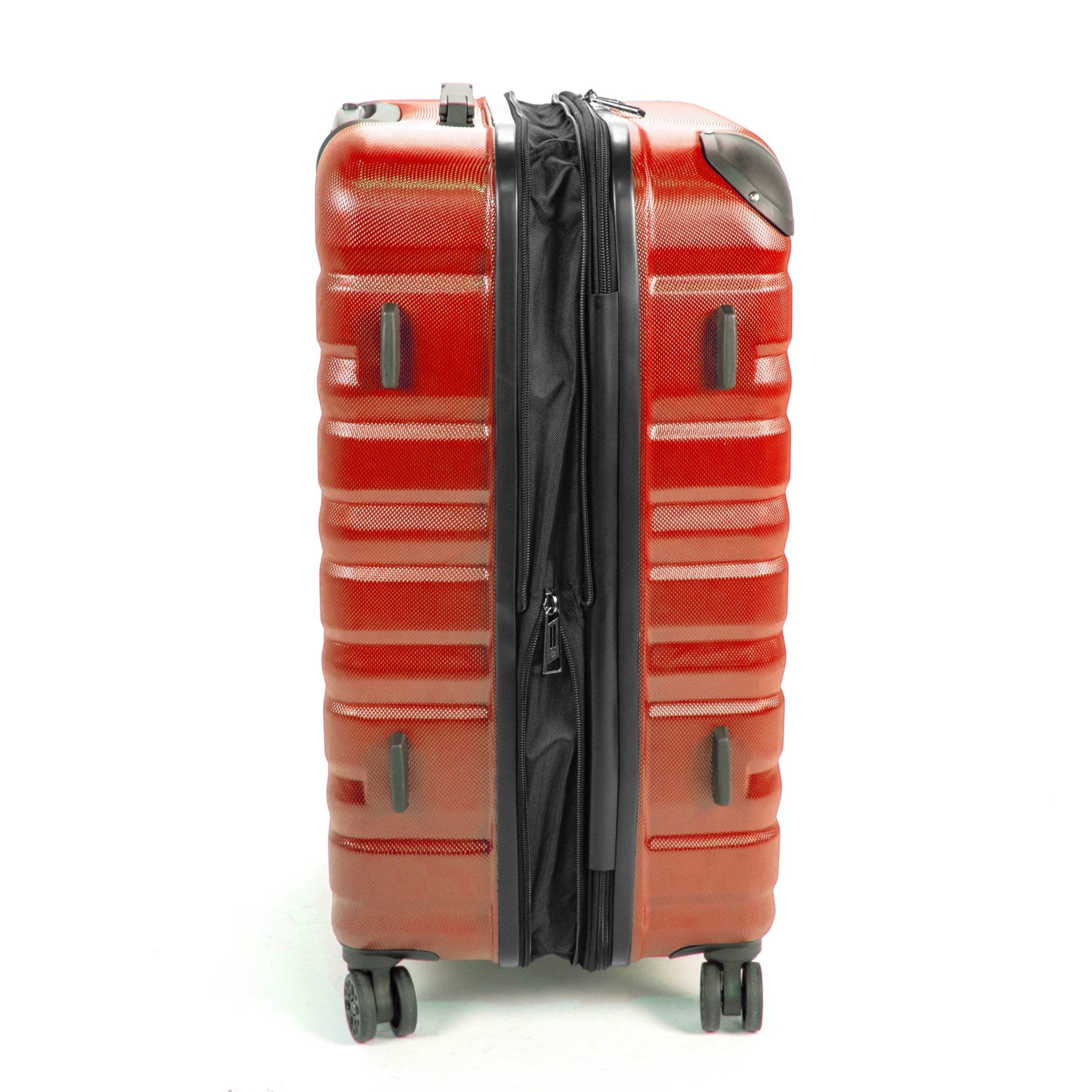  American Flyer American Flyer Mina 3-Piece Hardside Spinner Luggage Set - Red - Bonton