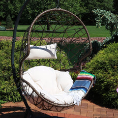 Danielle Hanging Basket Egg Chair Swing with Cushion 2 Piece Set