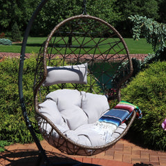 Danielle Hanging Basket Egg Chair Swing with Cushion 2 Piece Set