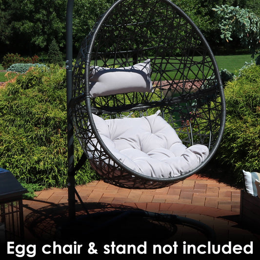 Caroline Hanging Egg Chair Cushion and Headrest Pillow 2 Piece Set