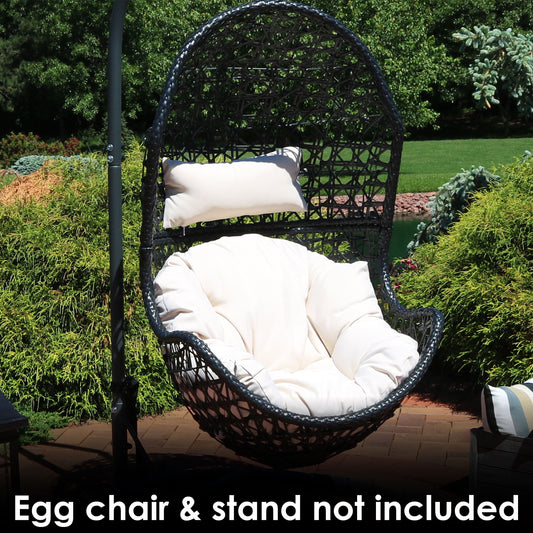 Cordelia Hanging Egg Chair Cushion and Headrest Pillow 2 Piece Set