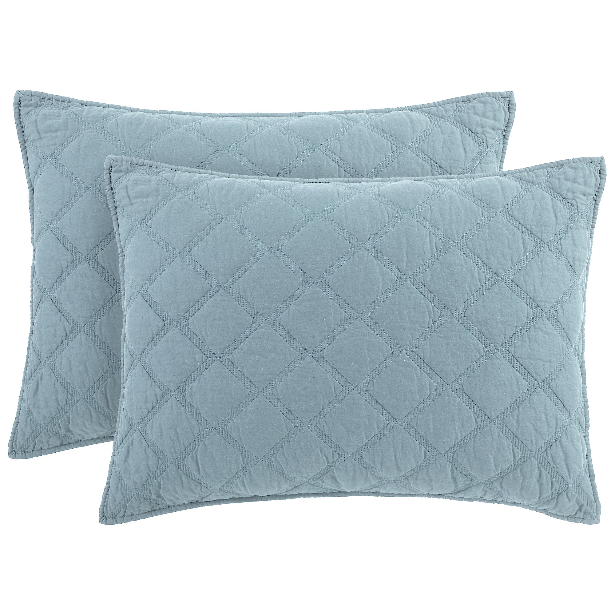  Anne Klein Diamond Quilt Set - Light Aqua - Bonton