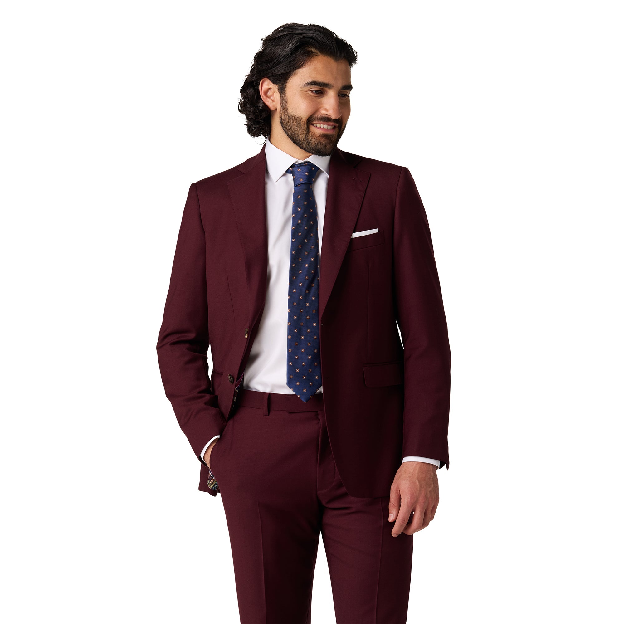  Alton Lane Tailored Fit Performance Suit Jacket Separate - Burgundy - Bonton