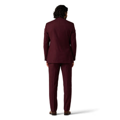 Tailored Fit Performance Suit Jacket Separate-Burgundy-36S