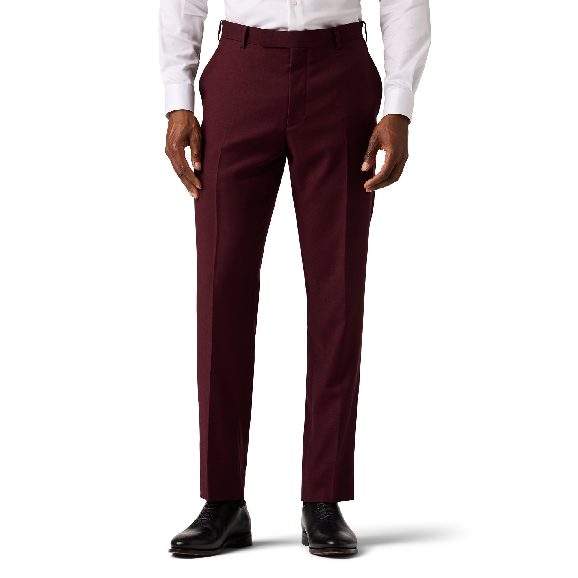  Alton Lane Tailored Fit Performance Suit Trouser Separate - Burgundy - Bonton