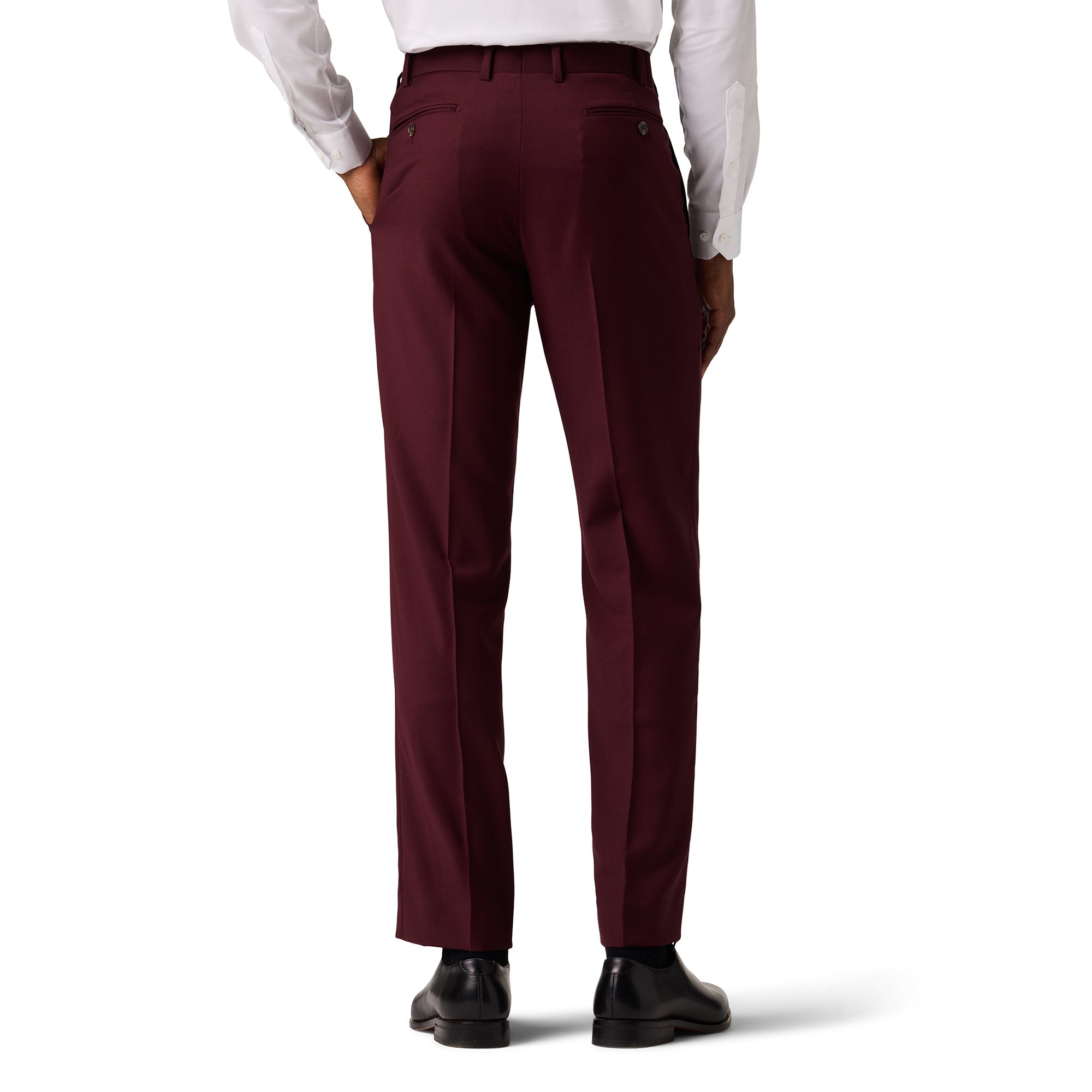  Alton Lane Tailored Fit Performance Suit Trouser Separate - Burgundy - Bonton