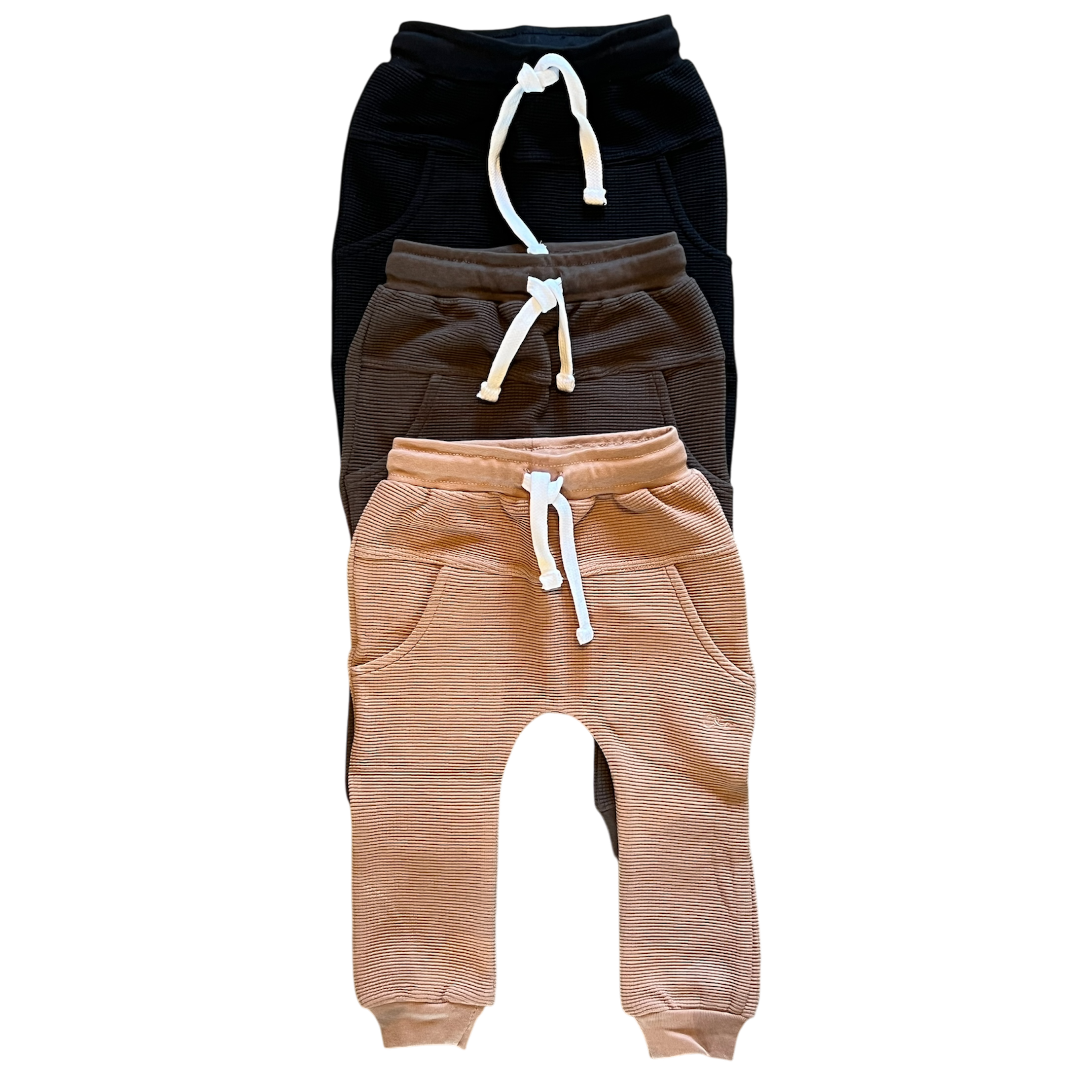  Laree + Co. Umber Waffle Knit Joggers - NB - Bonton