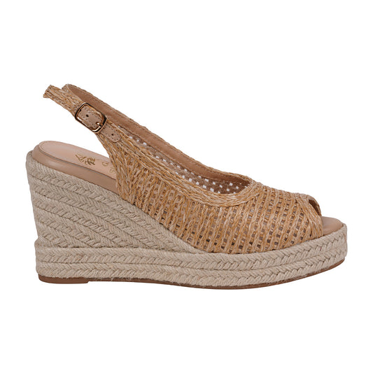 Women's Amira Natural Woven Espadrille Wedge Sandals