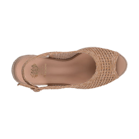 Women's Amira Natural Woven Espadrille Wedge Sandals