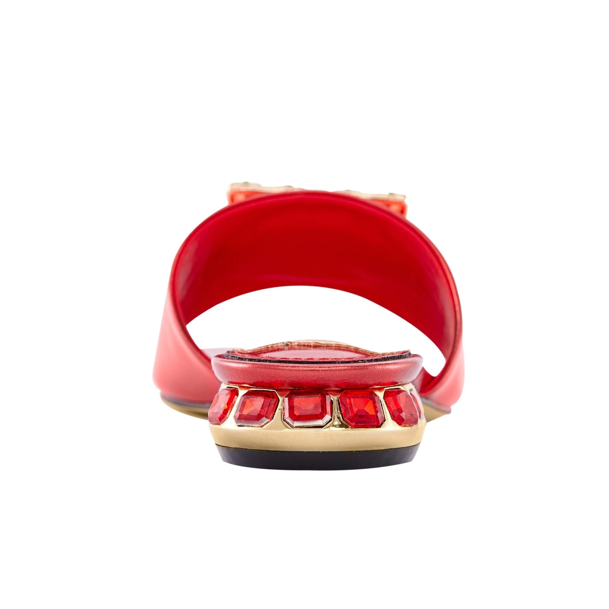  Lady Couture Amore Amore Metallic Jewel Slide - Red - Bonton