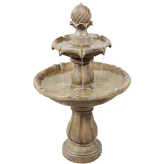 2-Tier Solar Powered Water Fountain 35"