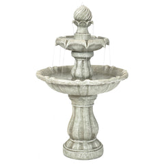 2-Tier Solar Powered Water Fountain 35"