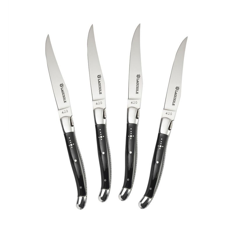  Au Nain Laguiole Black Steak Knife Set - Black - Bonton