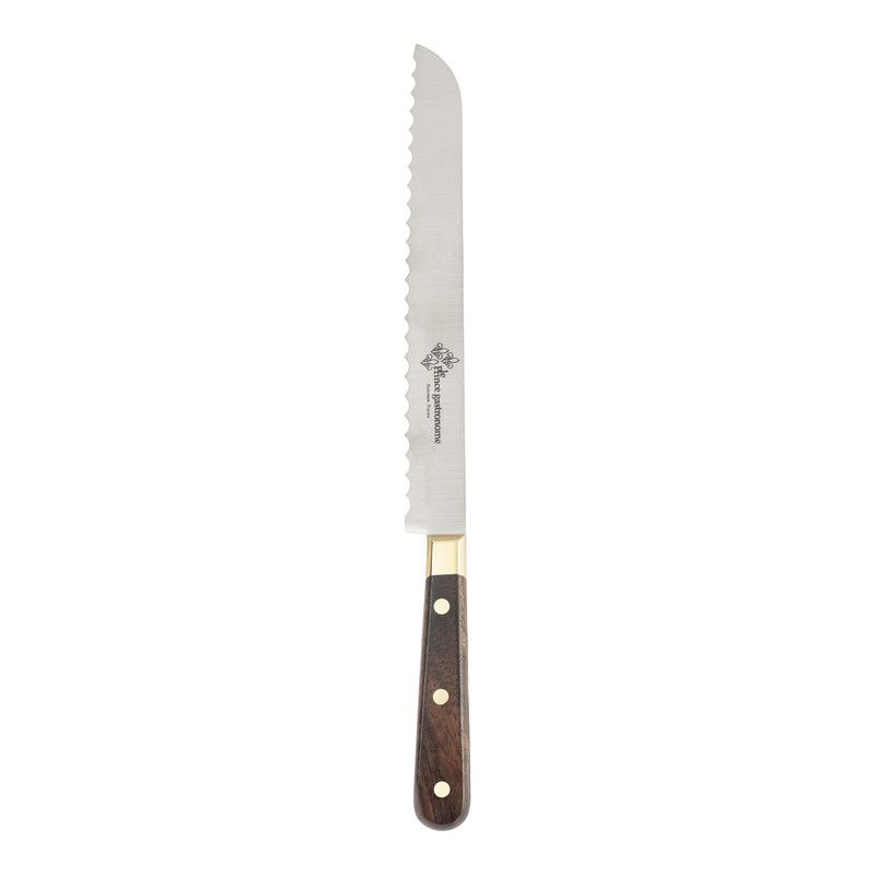  Au Nain Prince Gastronome Bread Knife - Wood and Gold Brass - Bonton