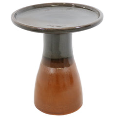 Weather-Resistant Ceramic Hand-Painted Duo-Tone Bird Bath