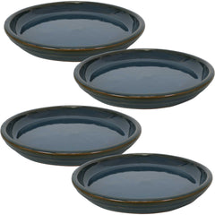 Ceramic High-Fired Glazed UV-Resistant and Frost-Resistant Flower Pot Planter Saucers Set of 4