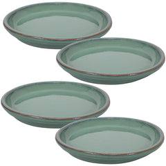 Ceramic High-Fired Glazed UV-Resistant and Frost-Resistant Flower Pot Planter Saucers Set of 4