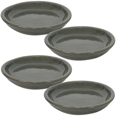 Ceramic High-Fired Glazed UV-Resistant and Frost-Resistant Flower Pot Planter Saucers Set of 4