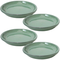 Ceramic High-Fired Glazed UV-Resistant and Frost-Resistant Flower Pot Planter Saucers Set of 4