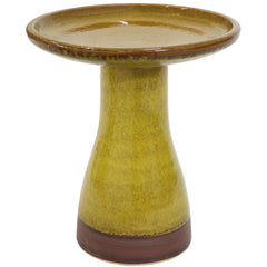 Weather-Resistant Ceramic Hand-Painted Duo Tone Bird Bath