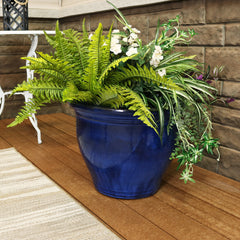 Studio UV and Frost-Resistant Ceramic Flower Pot Planter with Drainage Holes