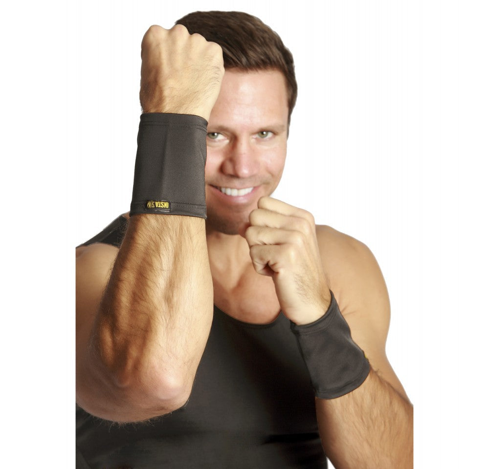  InstantFigure Insta Slim Unisex High Compression Wrist Cuffs AS60041 - Black - Bonton